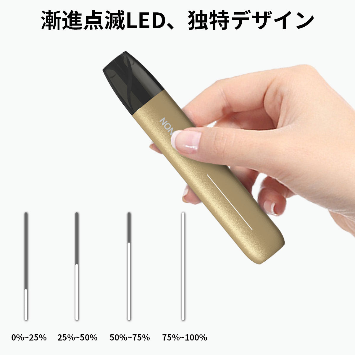 POD型電子タバコ セット ゴールド